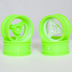 Комплект дисков (4шт.), 3 спиц, зелено-белые