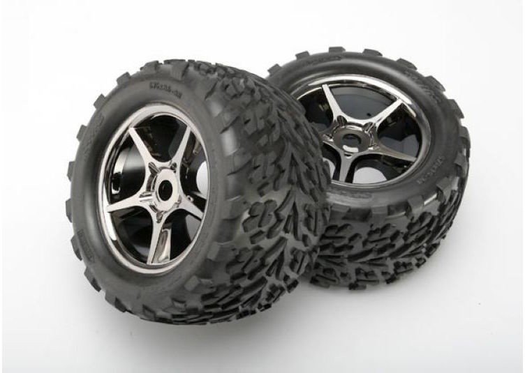 Покрышка колеса и диск колеса в сборе Tires &amp; wheels, assembled, glued (Gemini black chrome wheels, Talon tires, foam inserts) (2) (us - TRA5374X
