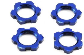 Колесные гайки Wheel nuts, splined, 17mm, serrated (blue-anodized) (4) - TRA7758