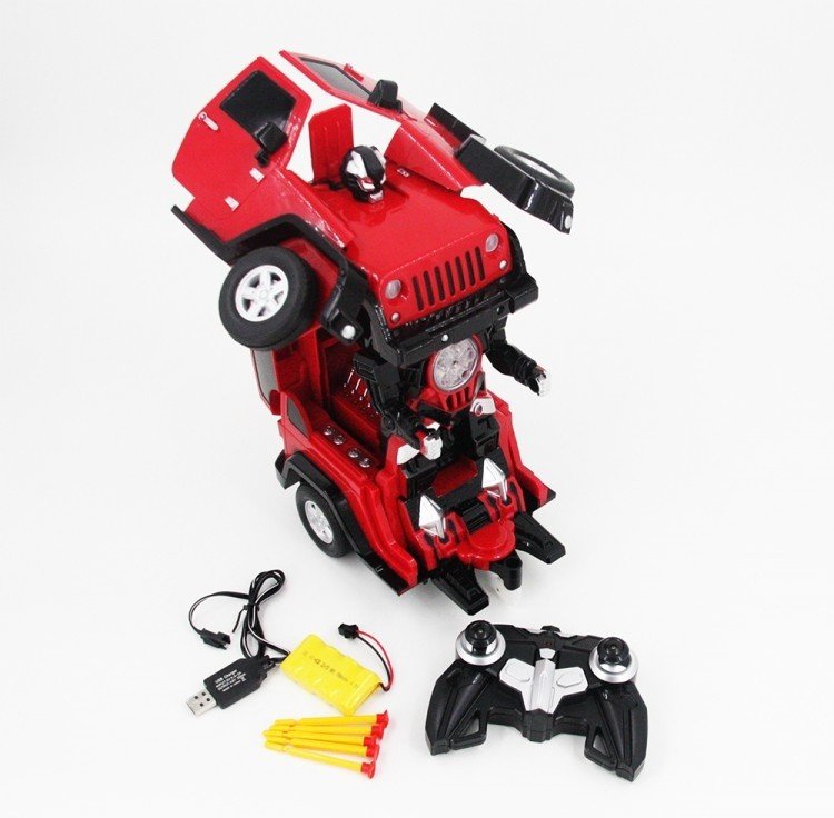 Радиоуправляемый робот трансформер MZ Model Jeep Rubicon Red 1:14 - MZ-2329PF