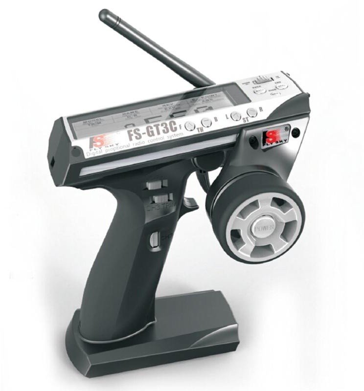 Радиоаппаратура FlySky GT3C с приемником GR3E (3 канала) 2.4гГц - FS-GT3C+GR3E