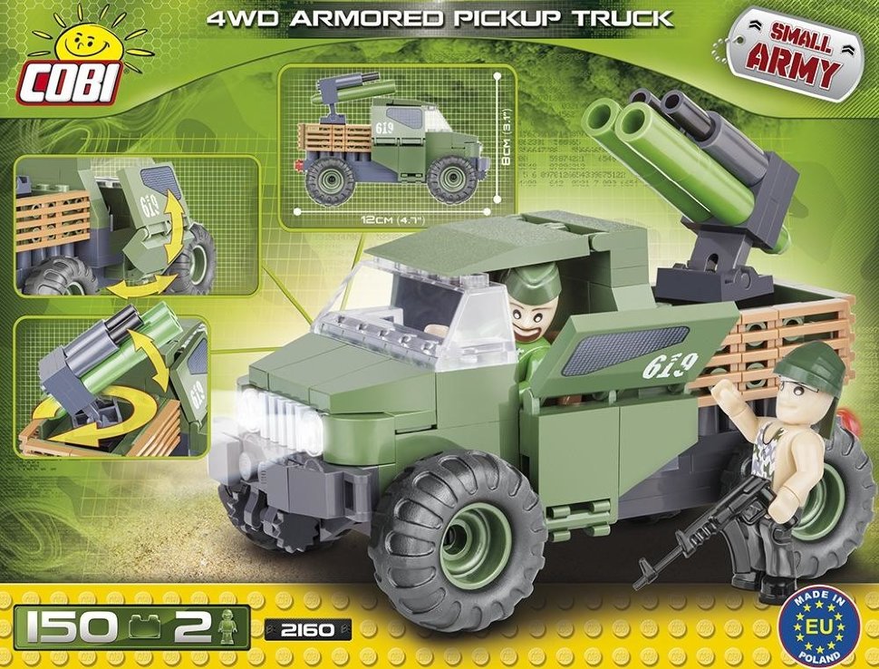 Конструктор COBI Армейский пикап Armored Pickup Truck 4WD - COBI-2160